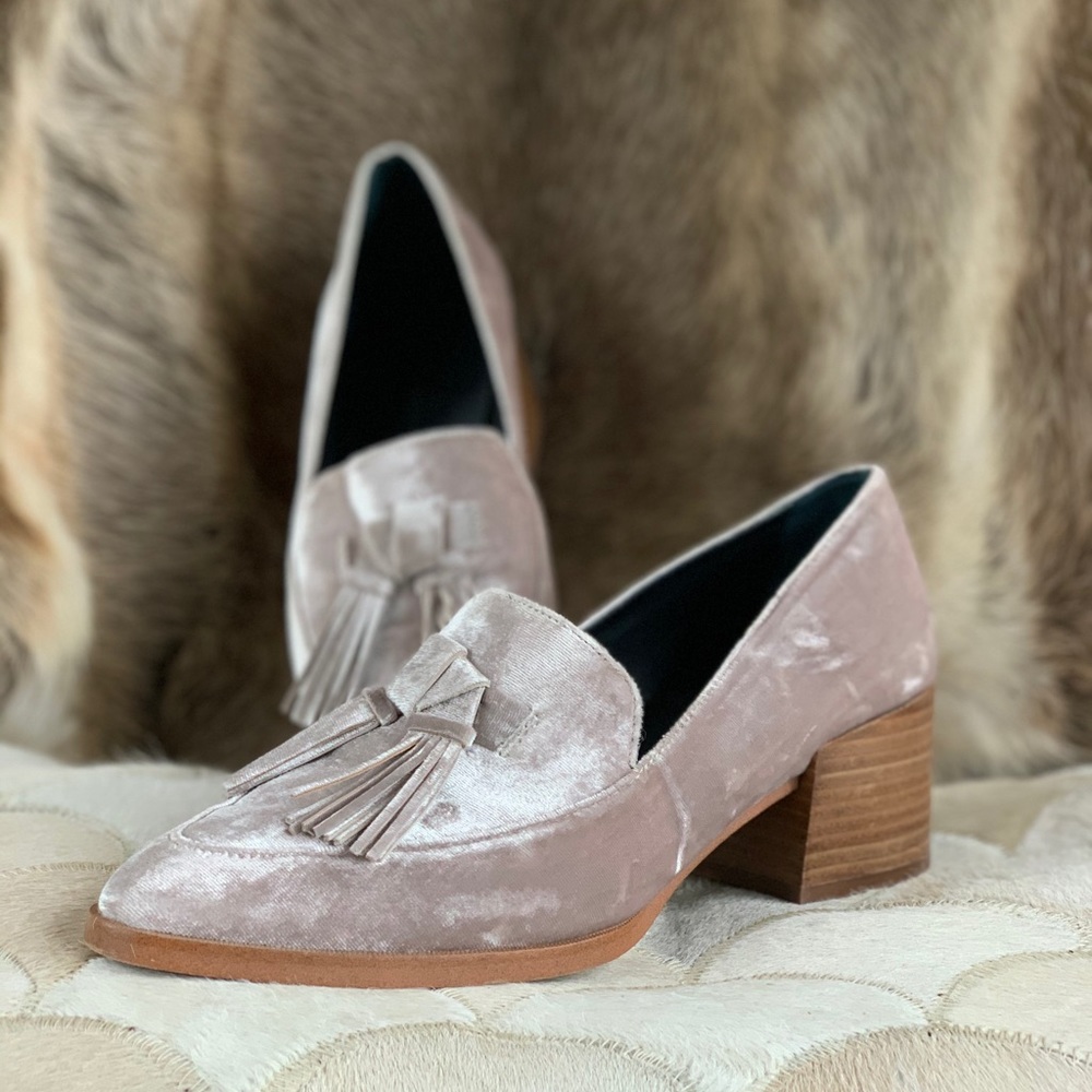 Rebecca Minkoff Edie Suede Heeled Loafers, size 9